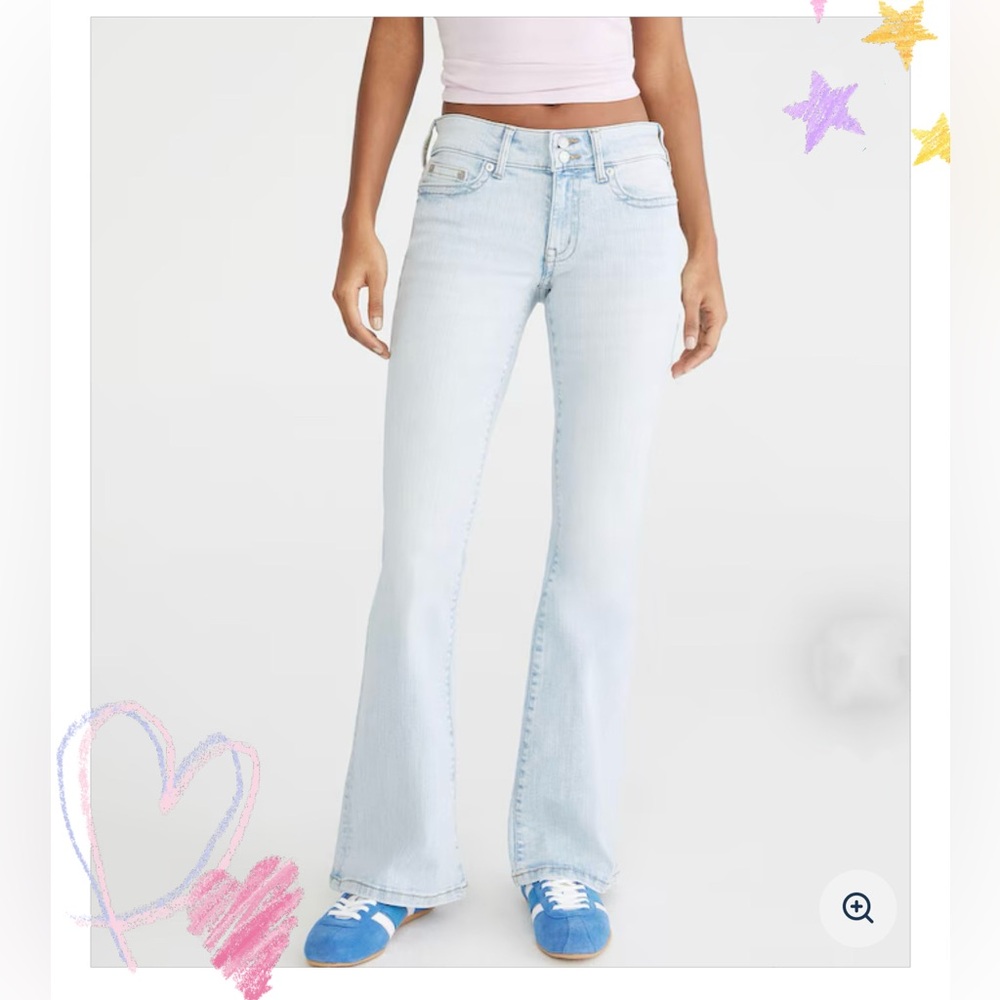 Aeropostale Low-Rise Flare Jean Light Wash Size 4Short Y2K Streetwear Blokecore